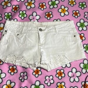 White pair of shorts from hippie laundry,size 11 worn a few times